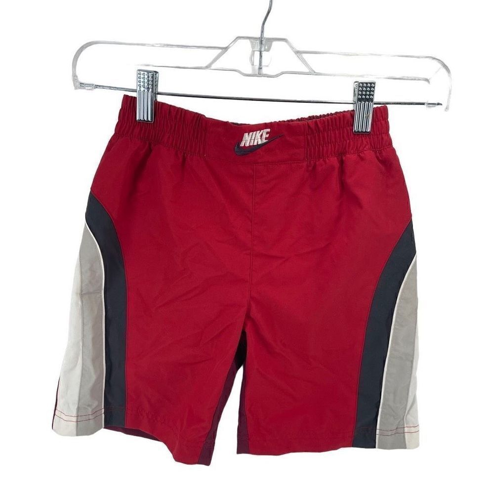Nike boys Lined Red Swim Volleyball Short Size 6 NWT